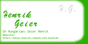 henrik geier business card